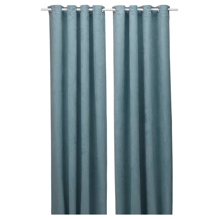 Rideaux occultants IKEA HILLEBORG, 1 paire 145x300 cm gris