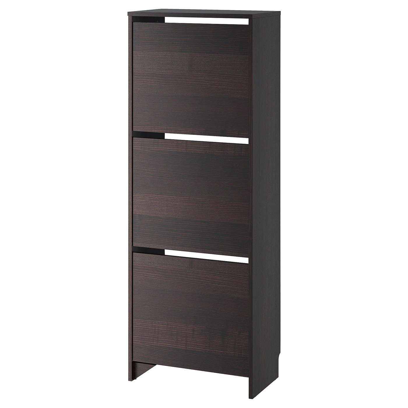 Bissa Armoire A Chaussures 3 Casiers Noir Brun 49x135 Cm Ikea