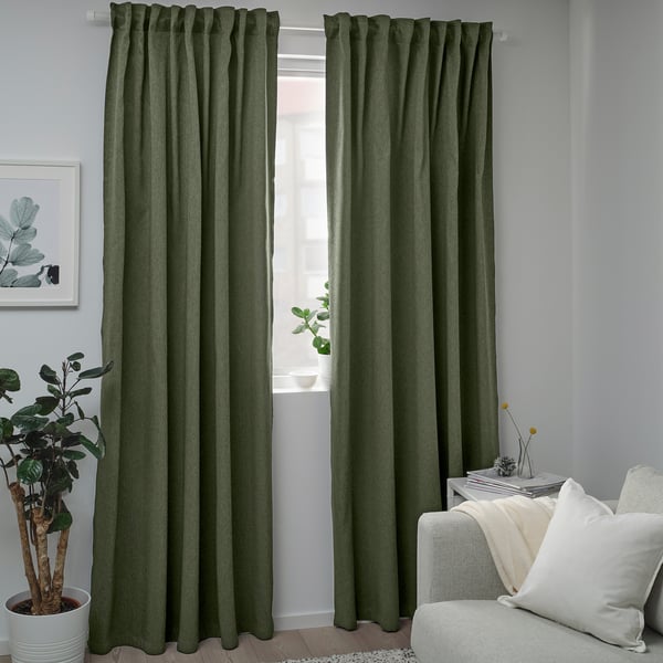 BL HUVA Rideaux occultant 2 pi ces vert IKEA BL HUVA Rideaux occultant 2 pi ces vert IKEA