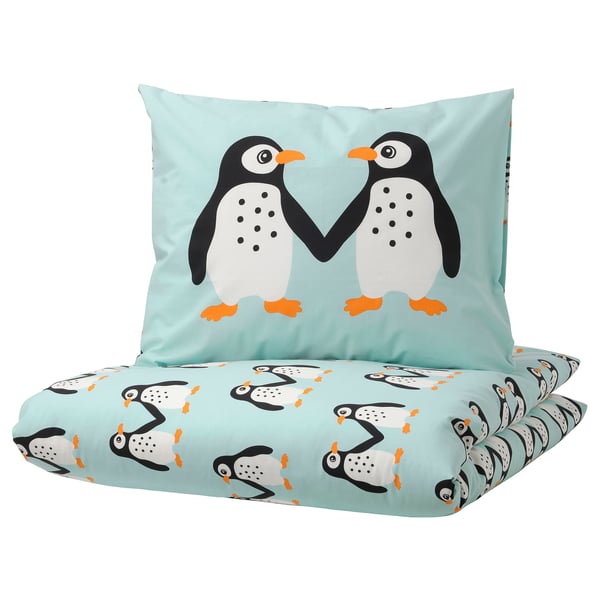 Housse Couette 140X200 Pingouin Manchot Animaux Parure De Lit Microfibre  Housse De Couette Hiver Avec 2X Taie Oreiller 65X65[u74980] - Cdiscount  Maison