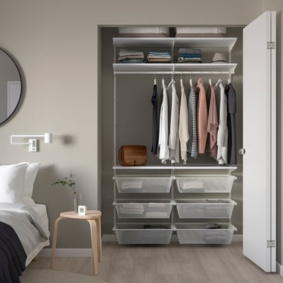 KLEPPSTAD Armoire ouverte, blanc - IKEA