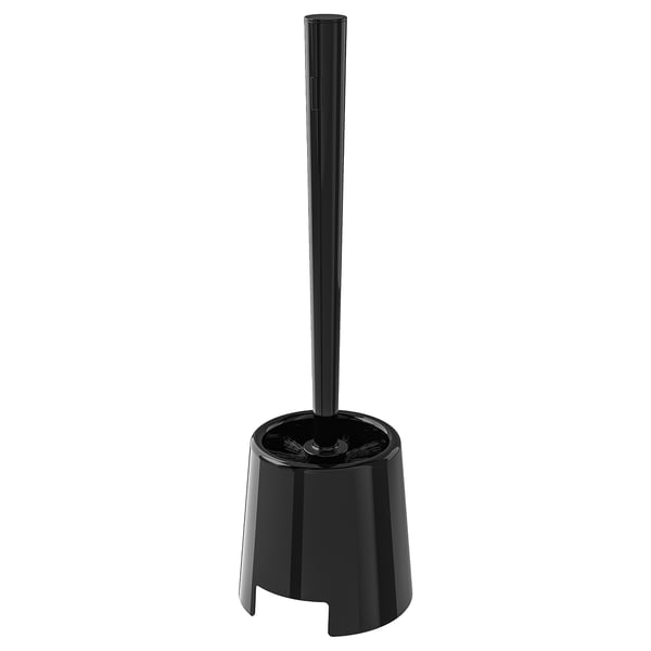 bolmen porte brosse wc noir materiau durable ikea