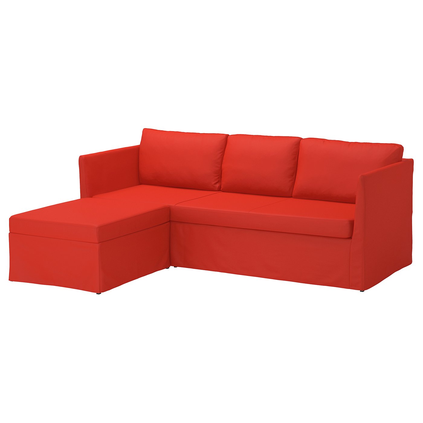 brathult canape d angle 3 places vissle rouge orange ikea
