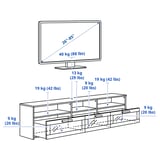 BRIMNES Combinaison meuble TV, blanc, 294x41x95 cm