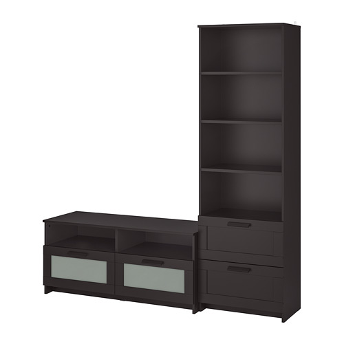 BRIMNES Combinaison meuble TV - noir - IKEA