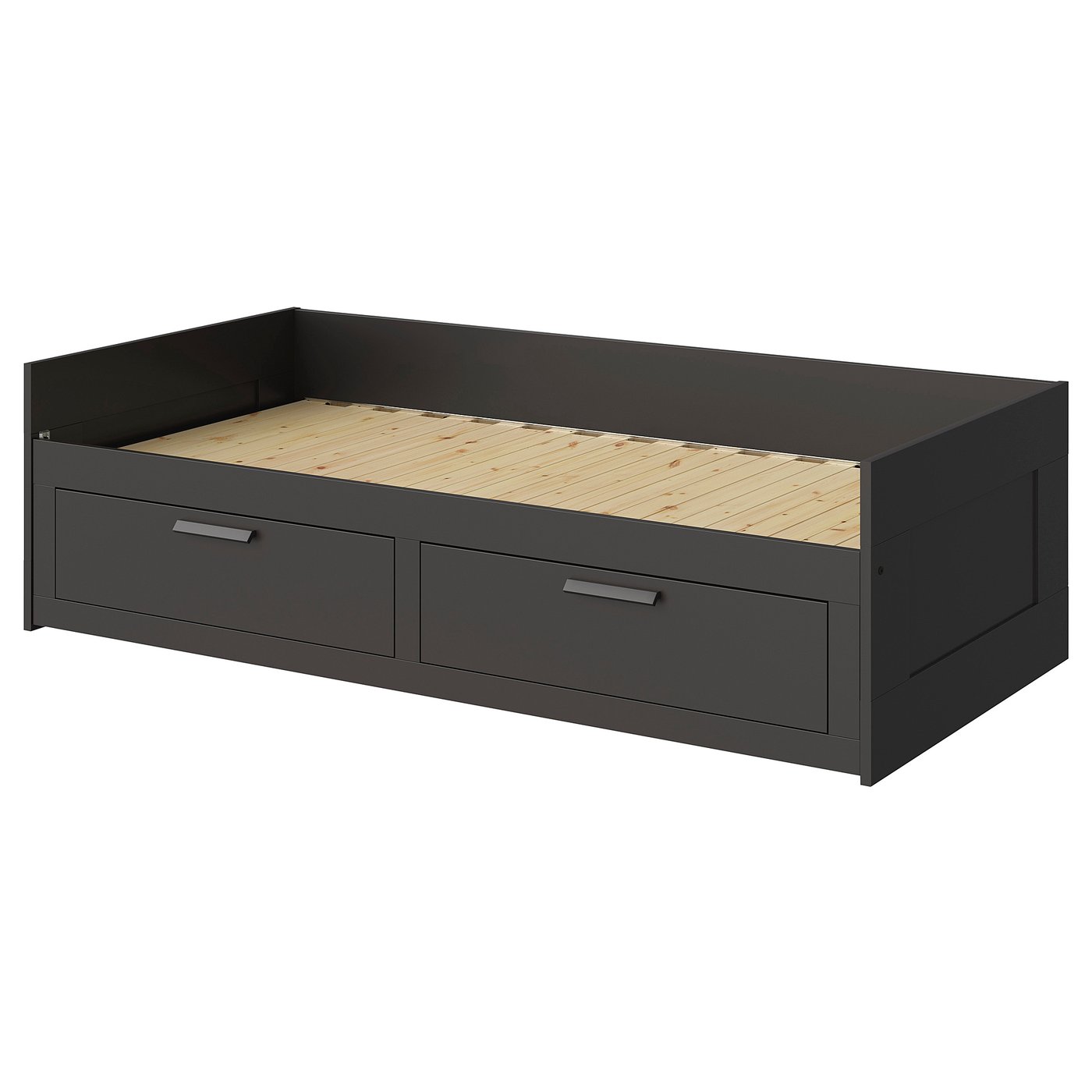 BRIMNES Lit banquette 2 places (structure) - noir 80x200 cm