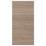 Porte d’armoire de cuisine BROKHULT à texture noyer avec des lignes droites et épurées pour un look moderne.