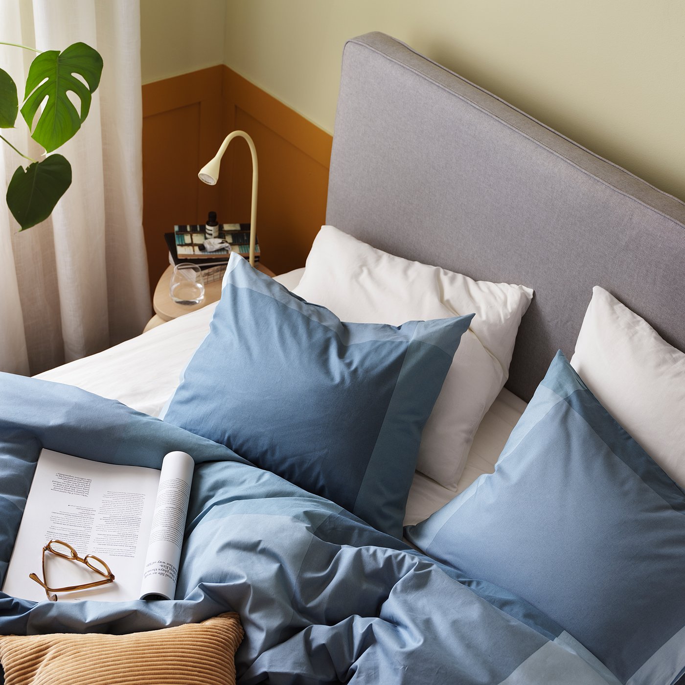 housse de couette bleu