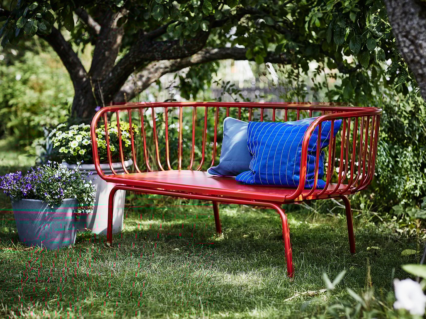 Brusen Canape 3 Places Exterieur Rouge Ikea