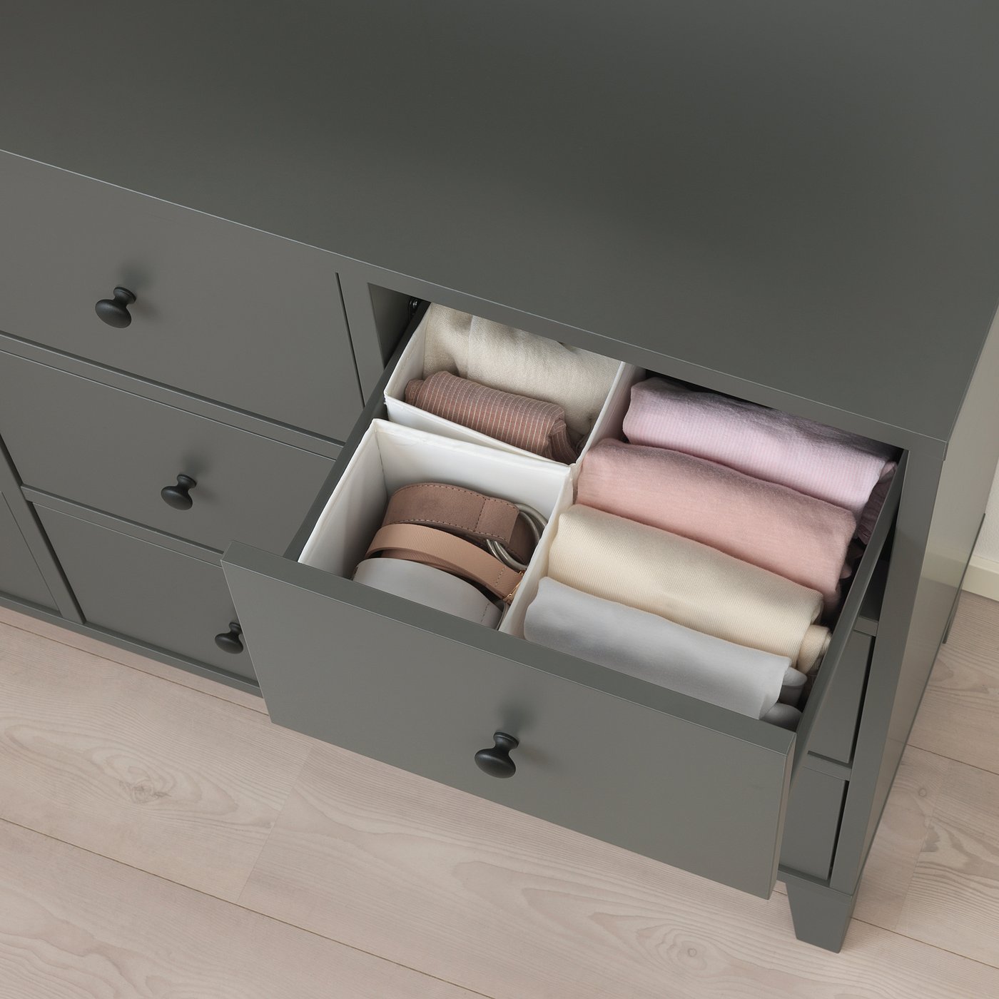 Bryggja Commode 9 Tiroirs Gris Fonce 118x92 Cm Ikea