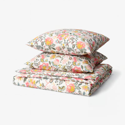 DAGGSALVIA Housse de couette et 2 taies, multicolore/motif floral, 240x220/65x65 cm