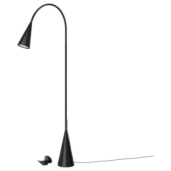 Delaktig Lampadaire A Led Noir Ikea