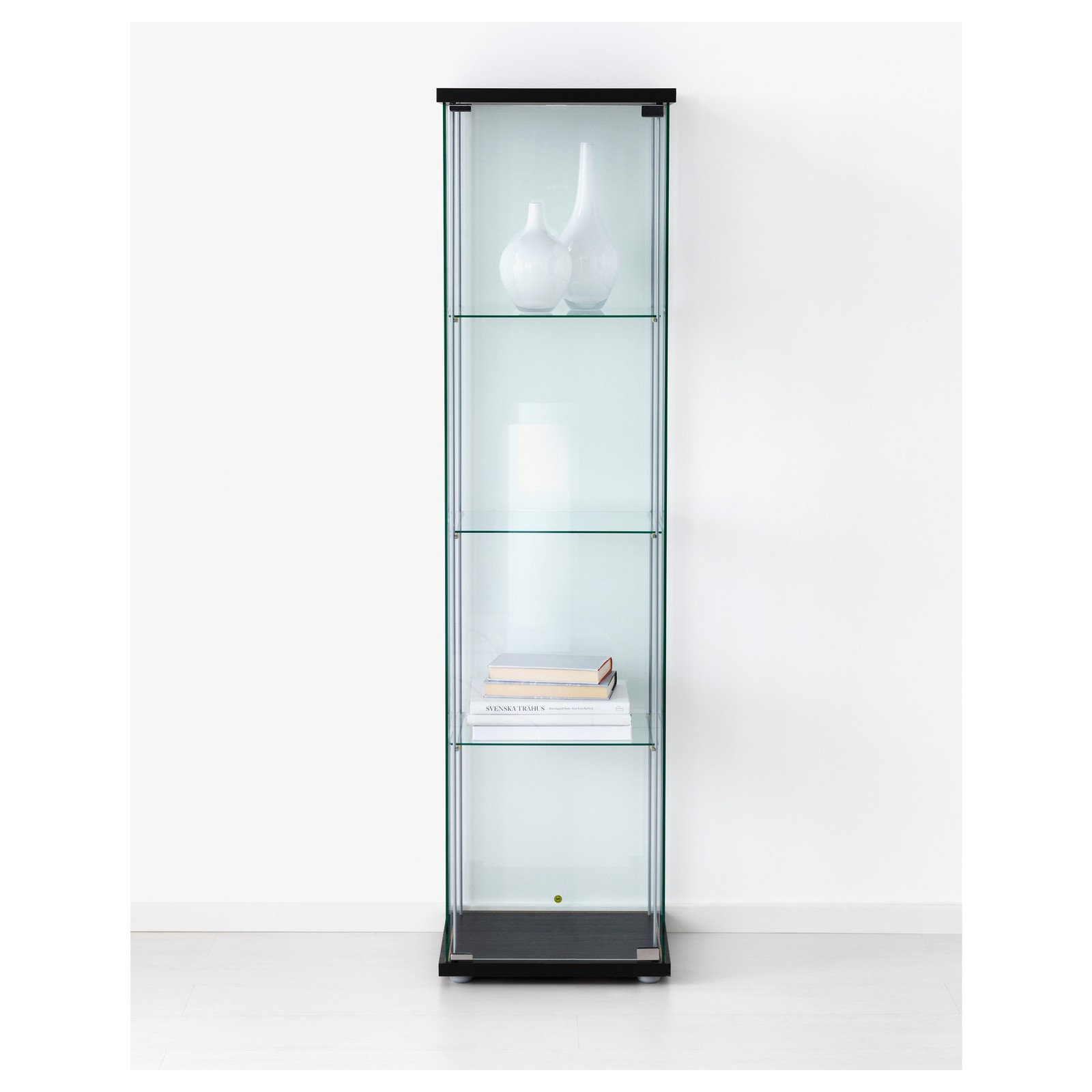 DETOLF Vitrine, brun noir, 43x163 cm IKEA