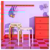 DOMSTEN Tabouret, mauve/pin
