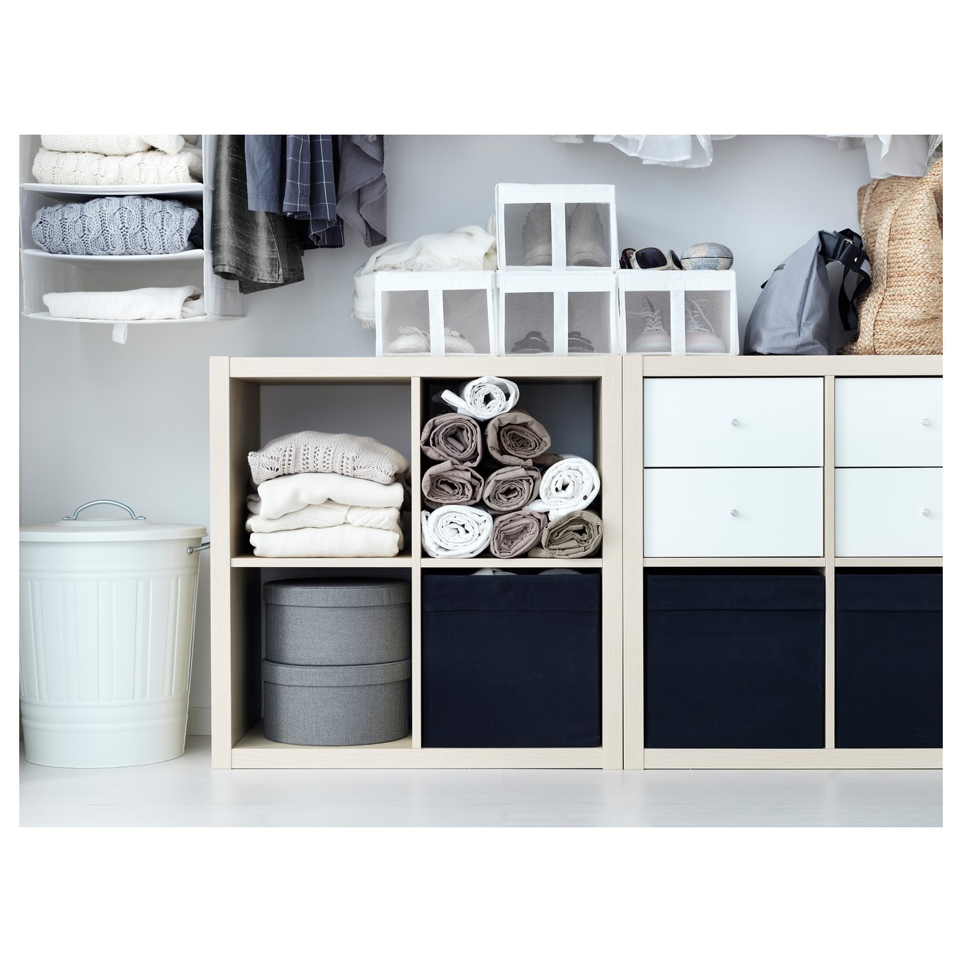 Drona Rangement Tissu Noir 33x38x33 Cm Ikea