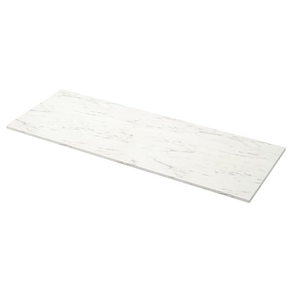 Plan De Travail Cuisine Imitation Marbre Blanc Ekbacken Plan De Travail Blanc Marbre Stratifie 246x2 Ikea