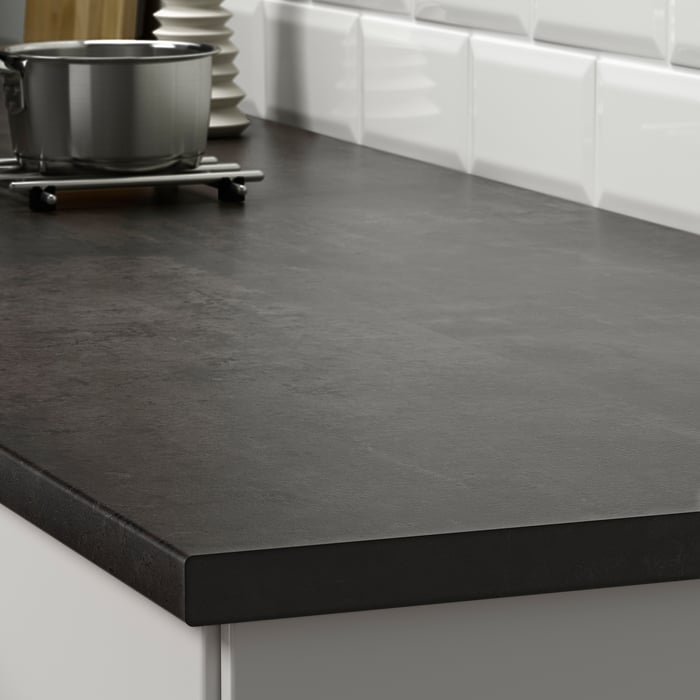 EKBACKEN Plan de travail sur mesure, imitation ciment, stratifié, 45 IKEA