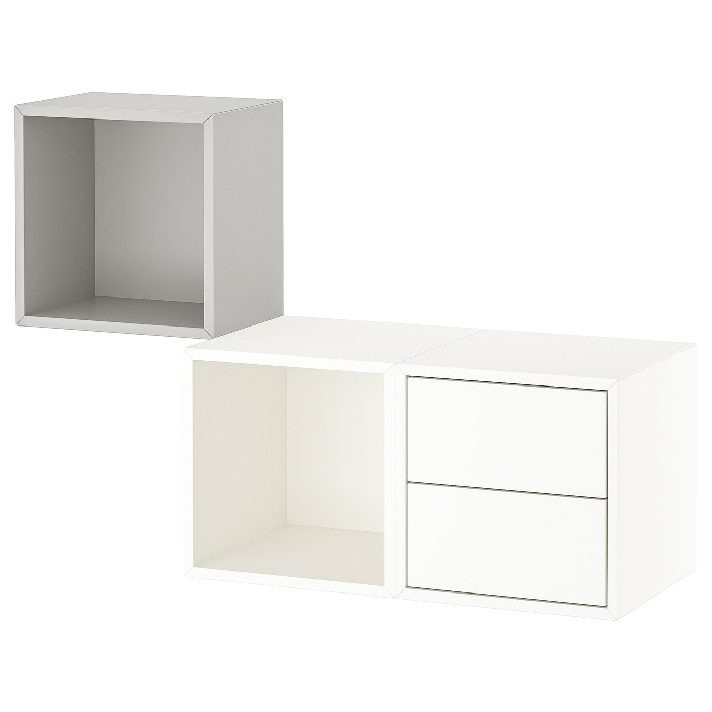 EKET Combinaison de rangement murale, gris clair/blanc, 105x35x70 cm IKEA