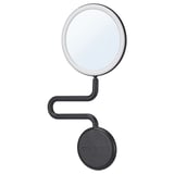 Miroir loupe EKFÄNN - noir, incurvé, usb-c, lumière orientable