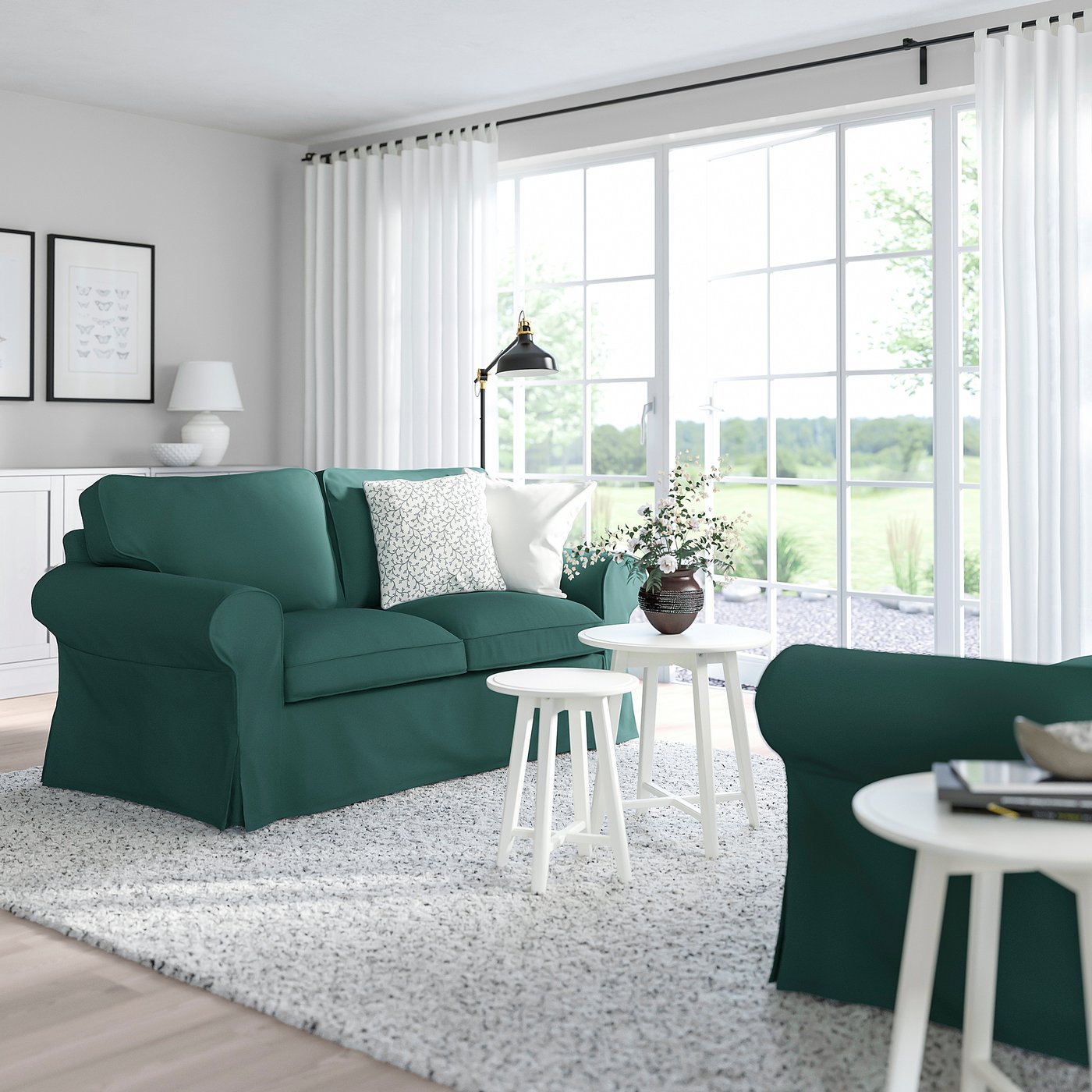 EKTORP Canapé 2 places Totebo turquoise foncé IKEA