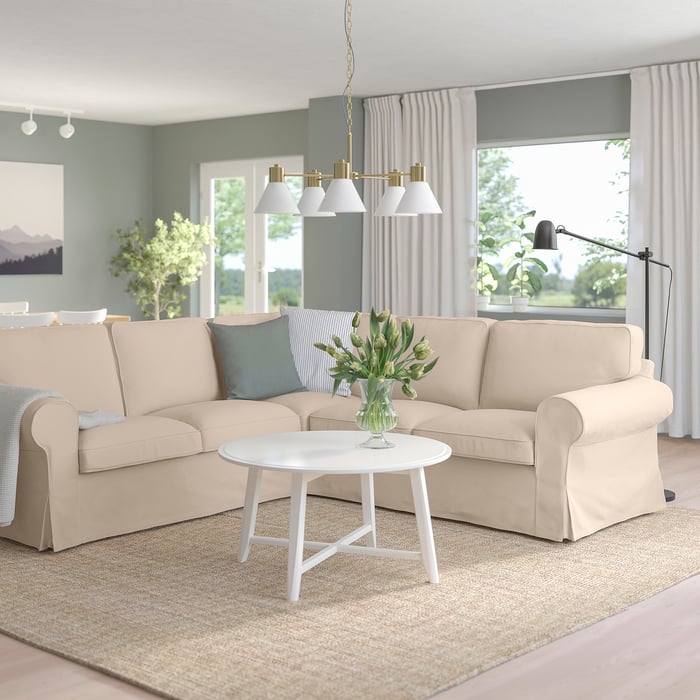 Housse canapé Ektorp 2 pl, convertible, modèle après 2012, rouge intense, 704-15, 200 x 90 x 73 cm