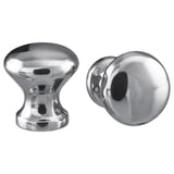 Boutons ENERYDA, chrome, aluminium. Design rond, épuré et moderne.