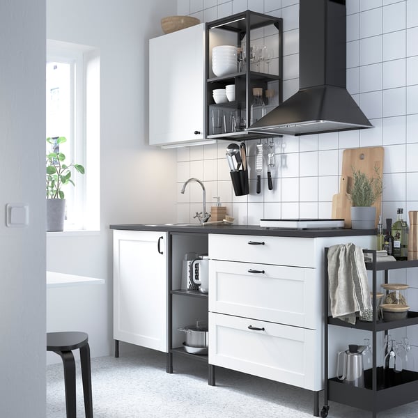 craquez pour enhet cuisine anthracite blanc avec cadre 183x63 5x222 cm ikea ikea