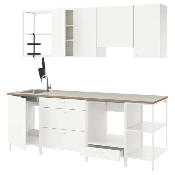 enhet cuisine blanc 243x63 5x222 cm pas cher ikea ikea