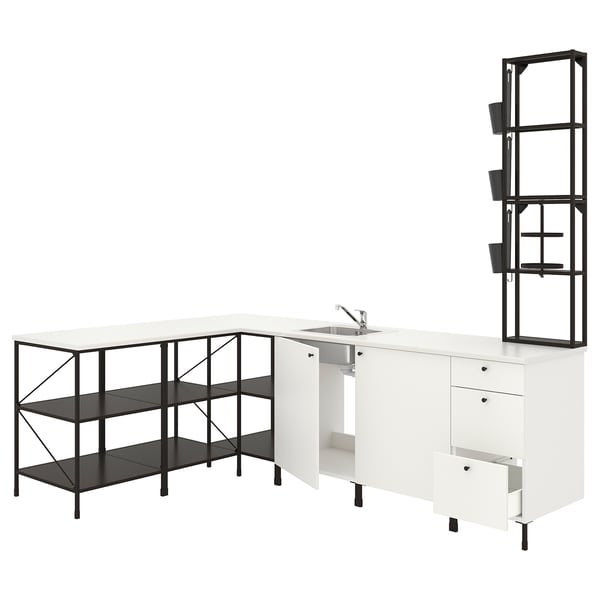 economisez sur enhet cuisine d angle anthracite blanc ikea ikea