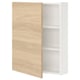 Armoire murale ENHET en chêne, blanc, rectangulaire, deux étagères, ouverte, panneau de particules, feuille plastique.