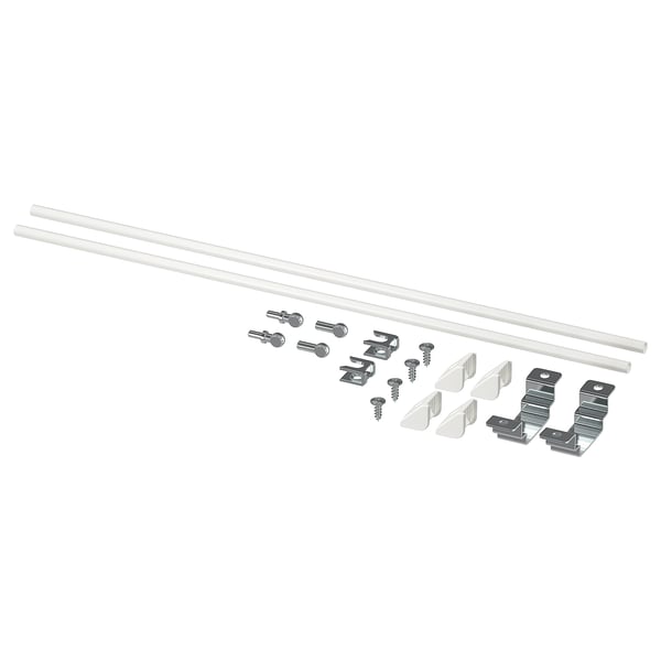 Kit îlot de cuisine ENHET : 2 tiges de support blanches, vis, supports. Assemblez plusieurs cadres ou supports muraux.