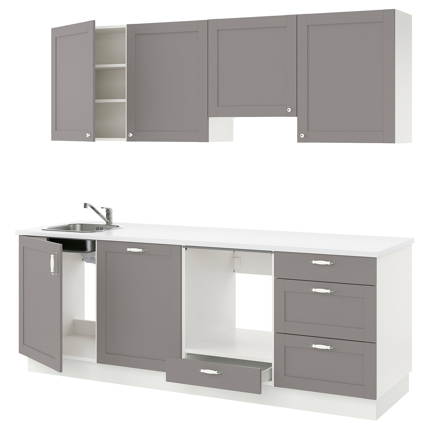 ENHET Cuisine - gris avec cadre - IKEA