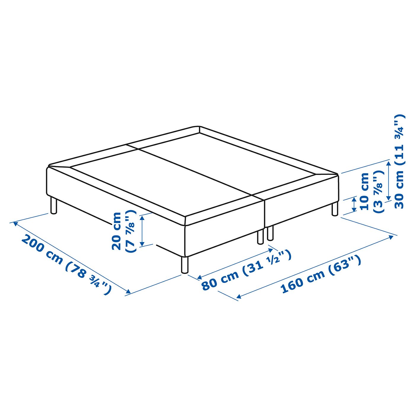 ikea sommier 160 x 200