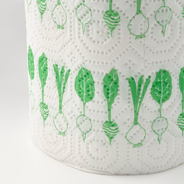 FAMILJ Essuie-tout, à motifs vert vif/blanc - IKEA