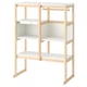 FLISAT Combinaison de rangement ouverte, pin teinté blanc clair blanc/blanc, 88x38x117 cm