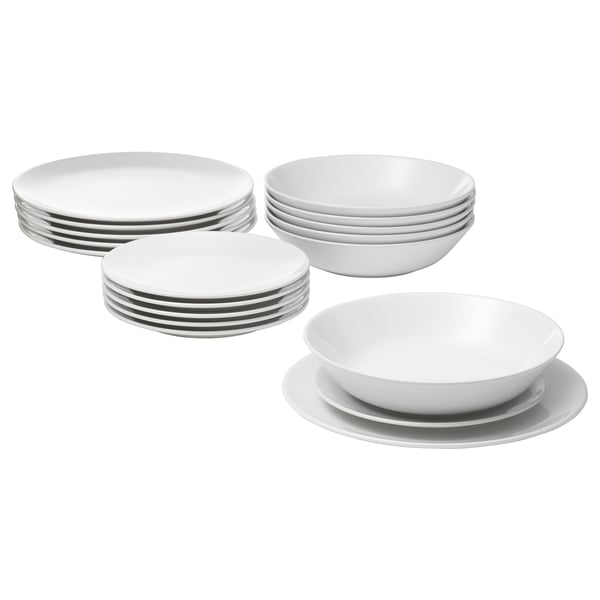 Flitighet Service 18 Pieces Blanc Ikea
