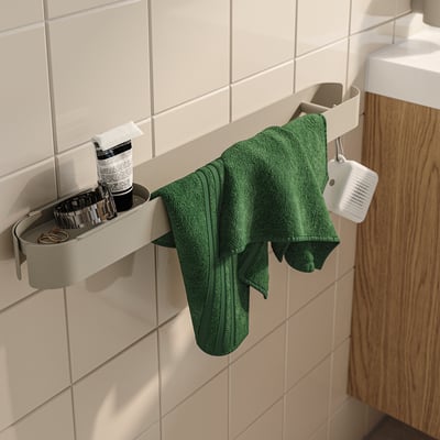 FLORSJÖN Barre porte-serviettes, beige, 62 cm