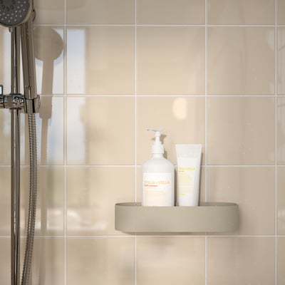 FLORSJÖN Étagère douche, beige, 25x5 cm