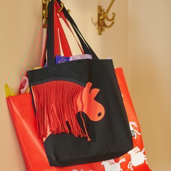 FÖSSTA Sac, cheval/noir rouge