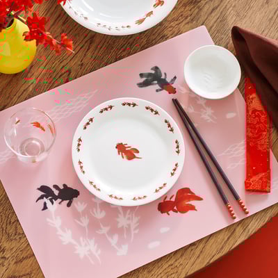 FÖSSTA Set de table, poisson rouge, 45x35 cm