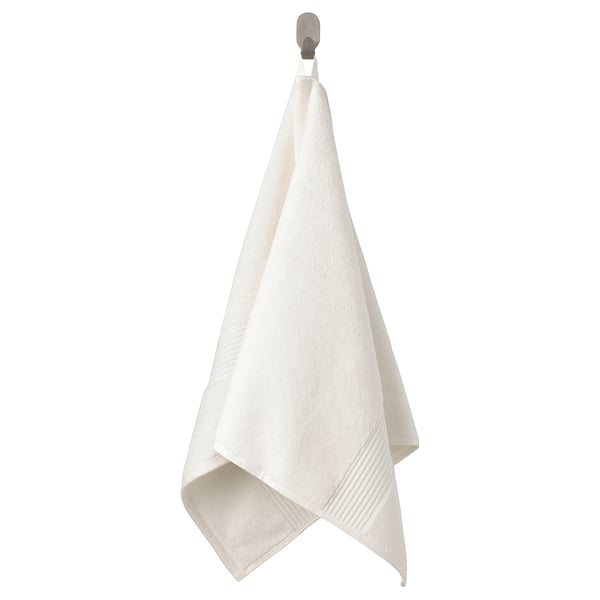 Serviette FREDRIKSJÖN blanche - épaisse, moelleuse, 100 % coton avec bordure élégante.