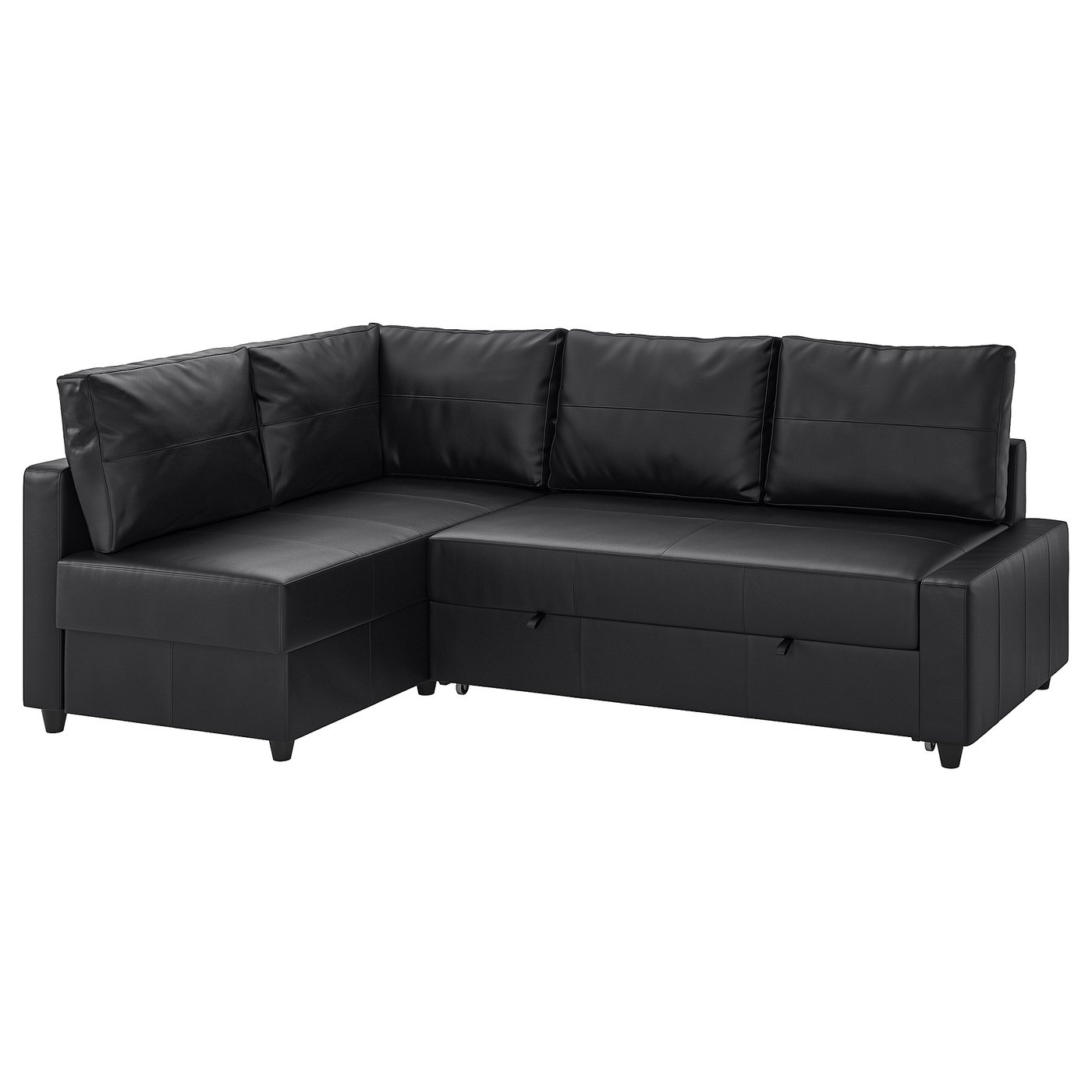 friheten convertible d angle 4 places avec coussins de dossier supp bomstad noir ikea