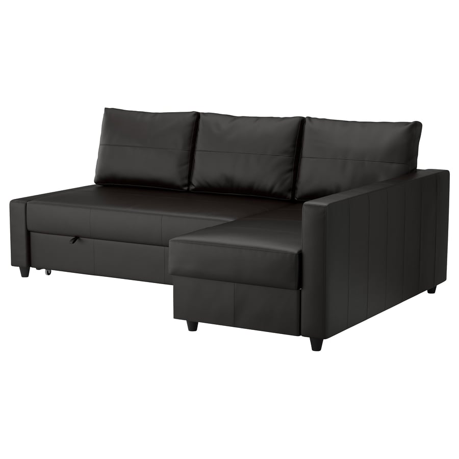 Déstockage - Canapé angle ANGELA convertible gris avec coffre de rangement