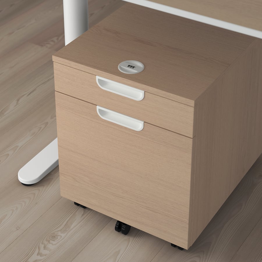 GALANT Caisson à dossiers suspendus, plaqué chêne blanchi, 45x55 cm IKEA