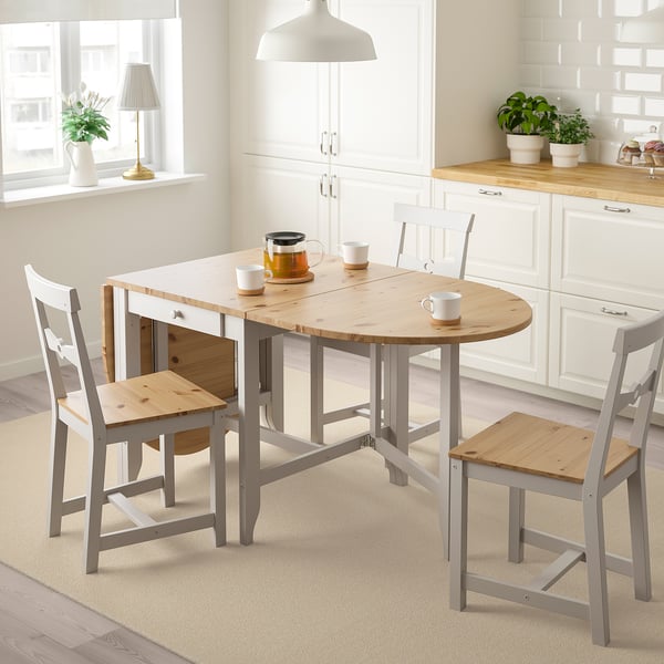 GAMLEBY Table rabat teint antique clair gris IKEA GAMLEBY Table rabat teint antique clair gris IKEA