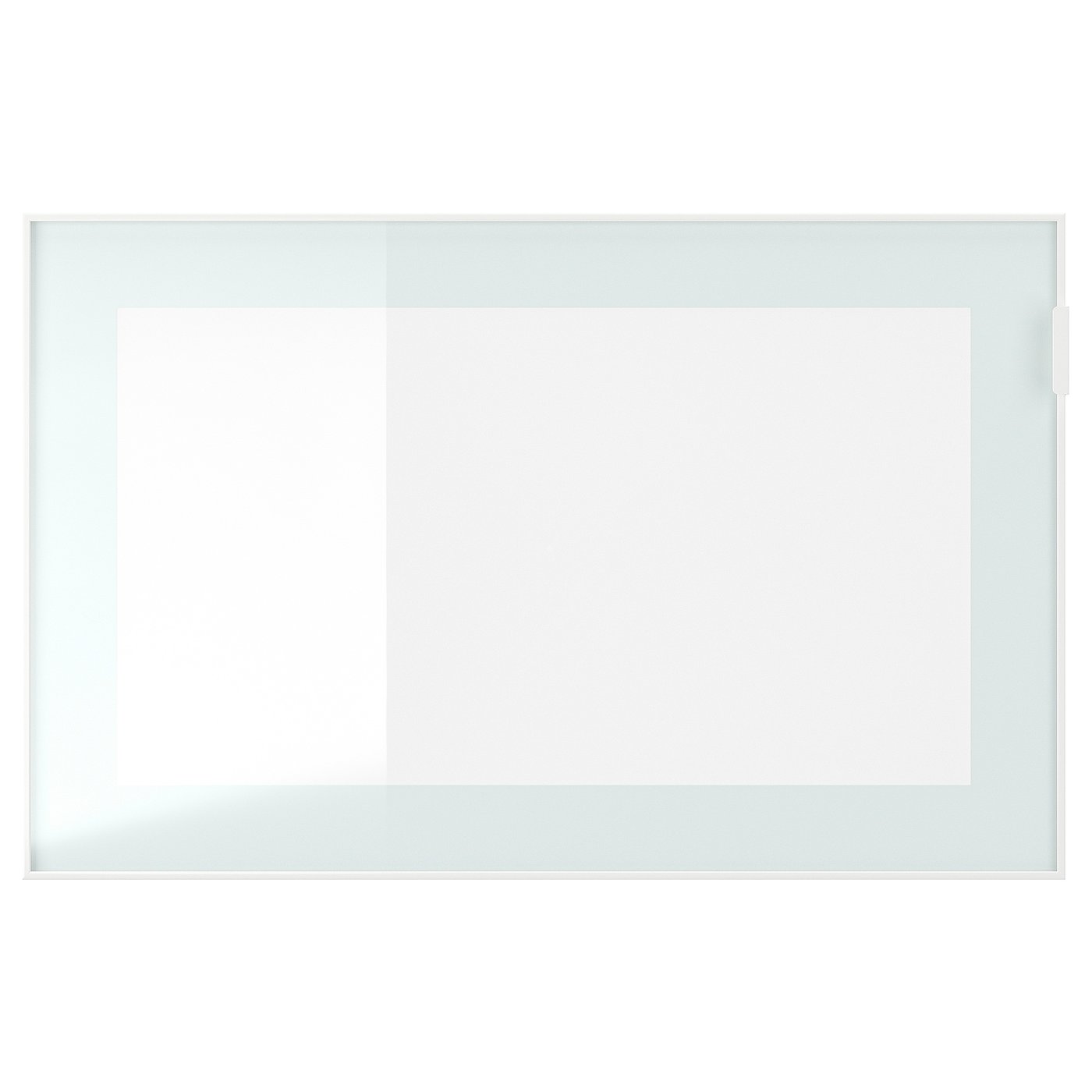 GLASSVIK Porte vitrée - blanc/vert clair verre givré 60x38 cm