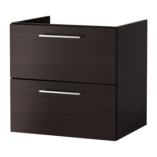 GODMORGON Meuble lavabo 2tir - brun noir, 60x47x58 cm - IKEA