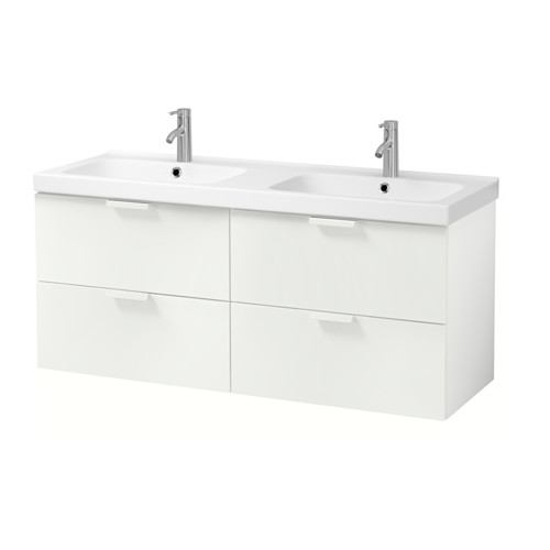 Godmorgon Odensvik Meuble Lavabo 4tir Blanc 143x49x64 Cm Ikea