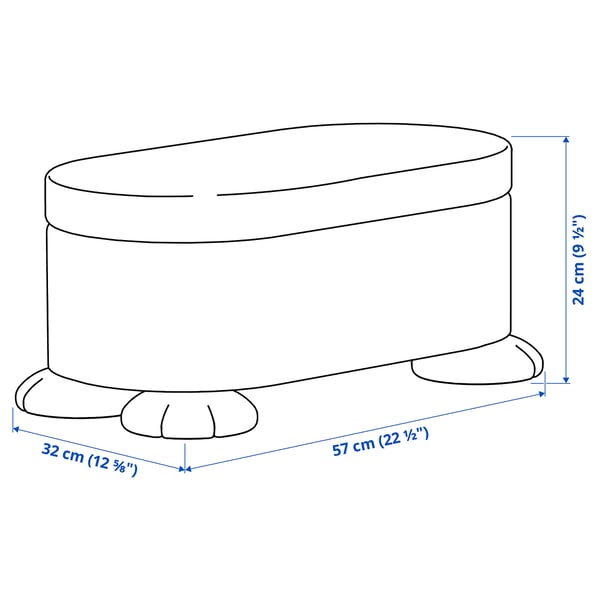 Illustration avec les mesures du produit : GREJSIMOJS.