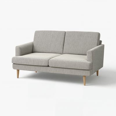 GRILLSTORP / SMEDSTORP Canapé 2 places, Viarp/beige/brun chêne